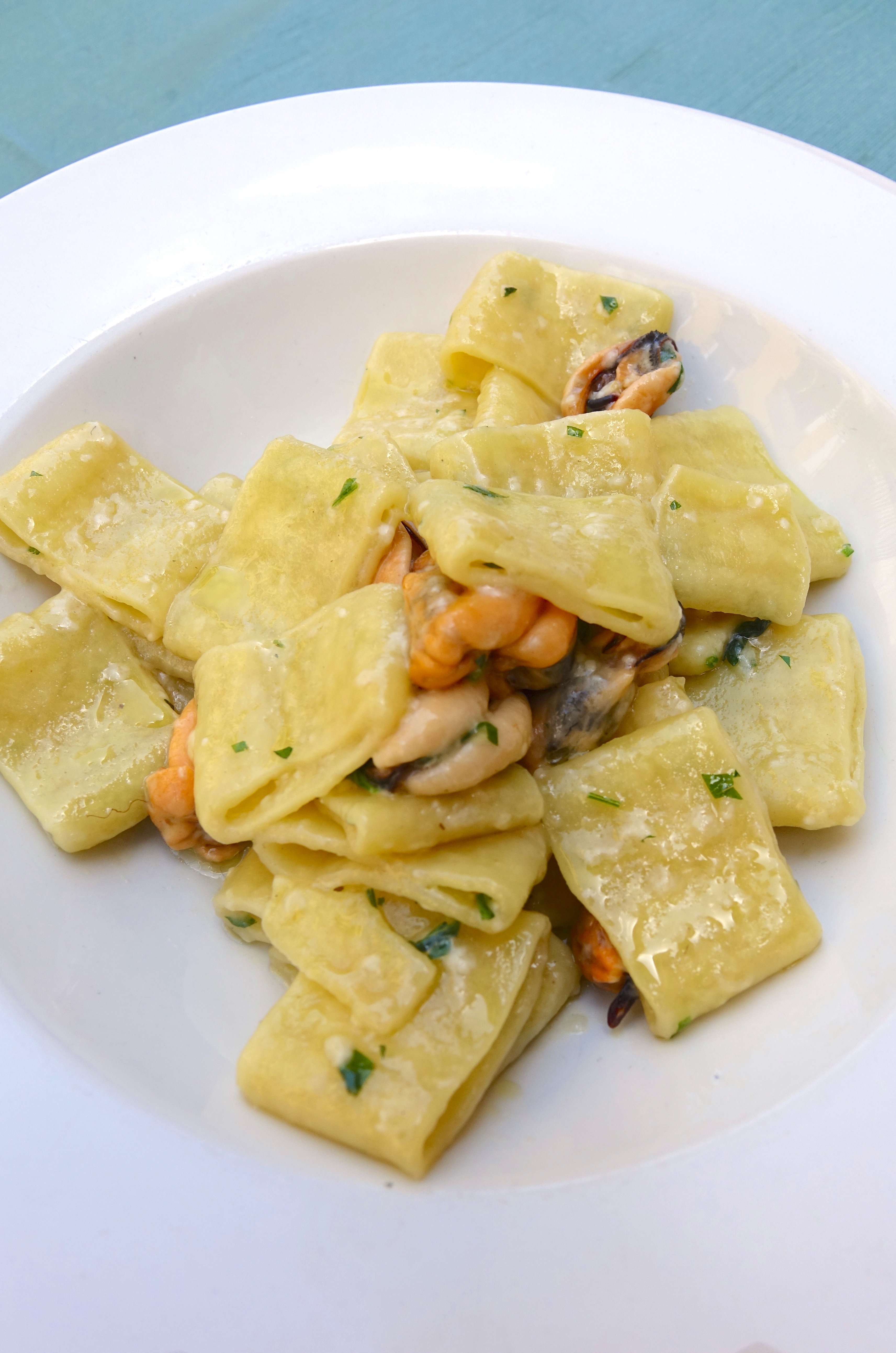 pasta with mussels and pecorino